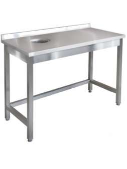 Стіл з харчової нержавійки для збору відходів 1200х600х850 Стіл з харчової нержавійки для збору відходів 1200х600х850